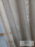 ZASŁONA NATURA CIEMNY BEŻ KORONKA 140/250