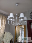 ŻYRANDOL lampa "CASSANDRA " 6 RAMIENNA sHABBY prowansja