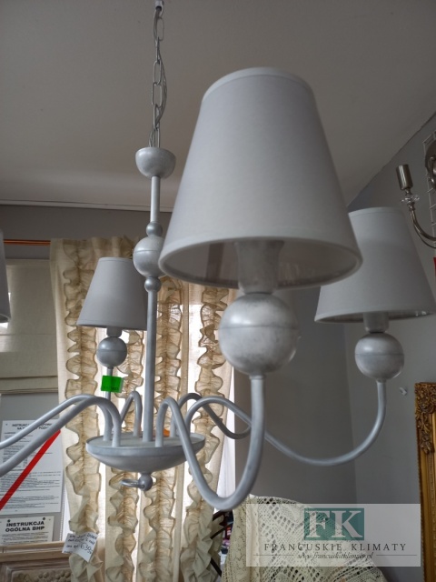 ŻYRANDOL lampa "CASSANDRA " 6 RAMIENNA sHABBY prowansja