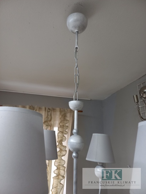 ŻYRANDOL lampa "CASSANDRA " 6 RAMIENNA sHABBY prowansja