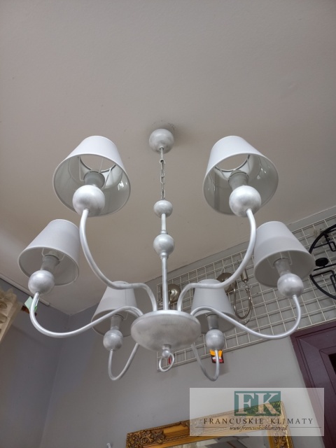 ŻYRANDOL lampa "CASSANDRA " 6 RAMIENNA sHABBY prowansja