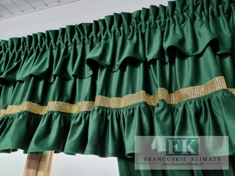 cyrkonie ! KPL KOMPLET ZASŁON FALBANY VELVET , WELWET