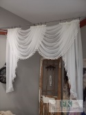FIRANA KRESZ BEZ PRASOWANIA , gipiura , KREM wys 150 cm