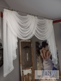 FIRANA KRESZ BEZ PRASOWANIA , gipiura , KREM wys 150 cm