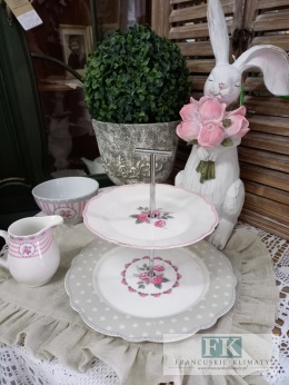 KOLEKCJA PINK ROSES PATERA 2-poziomowa styl francuski, shabby, vintage