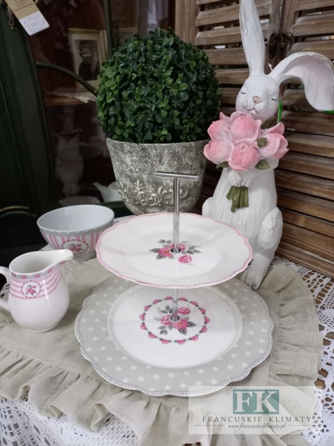 KOLEKCJA PINK ROSES PATERA 2-poziomowa styl francuski, shabby, vintage