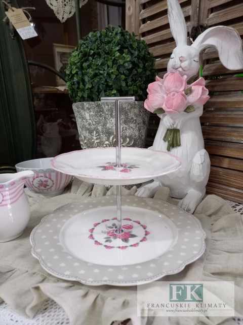 KOLEKCJA PINK ROSES PATERA 2-poziomowa styl francuski, shabby, vintage