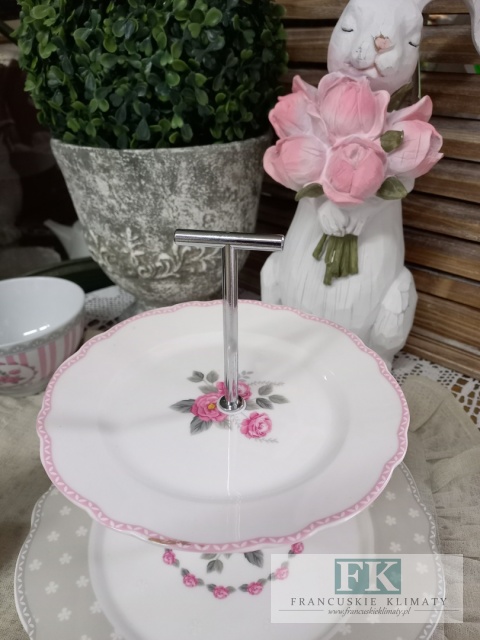KOLEKCJA PINK ROSES PATERA 2-poziomowa styl francuski, shabby, vintage