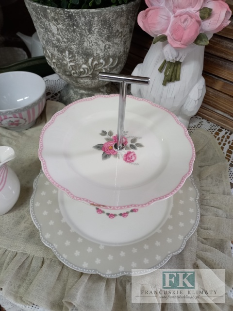 KOLEKCJA PINK ROSES PATERA 2-poziomowa styl francuski, shabby, vintage