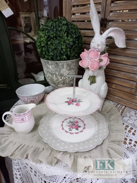 KOLEKCJA PINK ROSES PATERA 2-poziomowa styl francuski, shabby, vintage