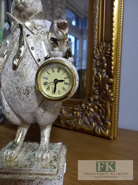 ZAJĄC KRÓLIK Z ZEGAREM 30 CM