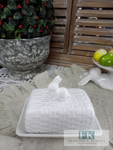 MASELNICA pojemnik Z ZAJĄCEM 18,5 CM ZAJĄC KRÓLIK
