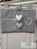 WIELOFUNKCYJNY ORGANIZER na szelkach z serduszkami SHABBY