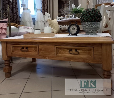 lite drewno STOLIK KAWOWY PROWANSJA RUSTIC szer. 135 cm