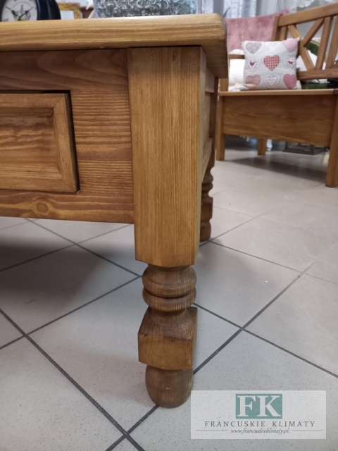 lite drewno STOLIK KAWOWY PROWANSJA RUSTIC szer. 135 cm
