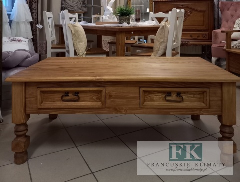 lite drewno STOLIK KAWOWY PROWANSJA RUSTIC szer. 135 cm