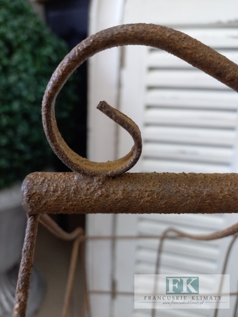 DEKORACYJNA KLATKA 55 CM , METAL , PROWANSJA