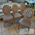 FRANCUSKI kpl. 4 szt. KRZESŁA MEDALION plusz CIENIOWANY !