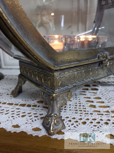 LATARNIA LAMPION METAL 58 CM , ZŁOTO ANTYCZNE