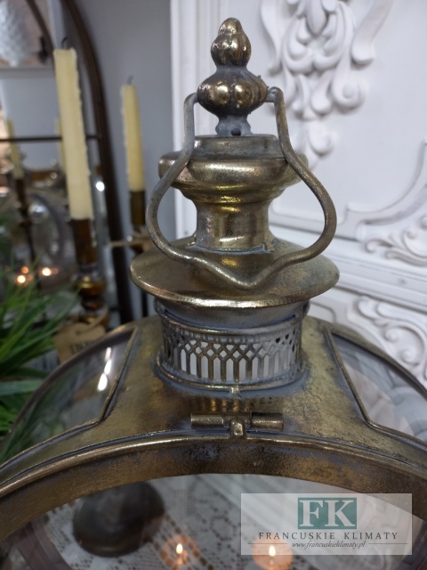 LAMPION , LATARNIA METAL + SZKŁO 52,5 CM