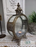 LAMPION , LATARNIA METAL + SZKŁO 52,5 CM