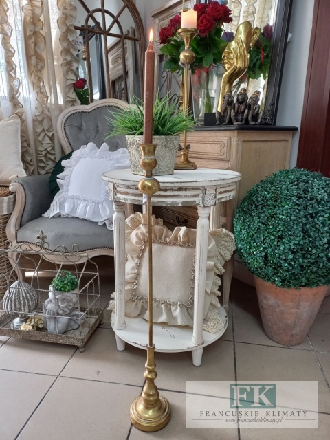 ŚWIECZNIK METALOWY ZŁOTY 79,5 CM