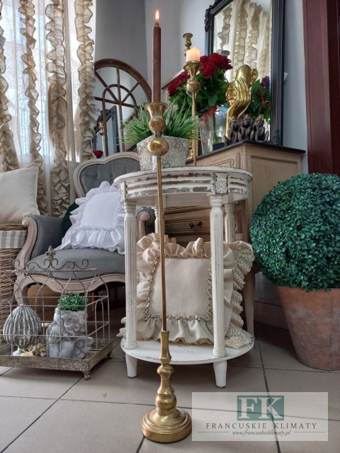 ŚWIECZNIK METALOWY ZŁOTY 79,5 CM