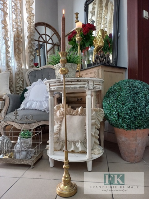 ŚWIECZNIK METALOWY ZŁOTY 79,5 CM