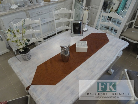 BIEŻNIK DEKORACYJNY BAROK CZEKOLADA 33x140 PROWANSJA SHABBY CHIC VINTAGE LOFT