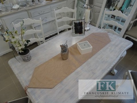 BIEŻNIK DEKORACYJNY BAROK KARMEL 33x140 PROWANSJA SHABBY CHIC VINTAGE LOFT