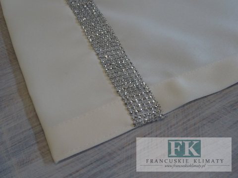 BIEŻNIK DEKORACYJNY DIAMENT 40X160 KREMOWY PROWANSJA SHABBY CHIC VINTAGE LOFT