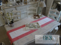 BIEŻNIK DEKORACYJNY CZERWONA KRATA 40X160 PROWANSJA SHABBY CHIC VINTAGE LOFT
