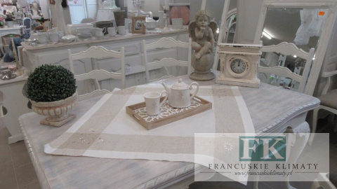 BIEŻNIK SERWETA AURELIA 85X85 PROWANSJA SHABBY CHIC VINTAGE LOFT