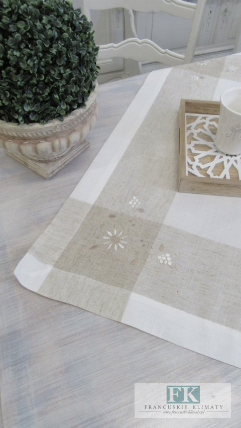 BIEŻNIK SERWETA AURELIA 85X85 PROWANSJA SHABBY CHIC VINTAGE LOFT