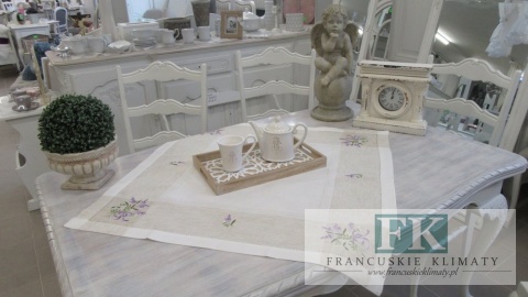 BIEŻNIK SERWETA BLOSSOM LAVENDER 85X85 PROWANSJA SHABBY CHIC VINTAGE LOFT