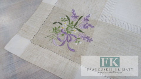 BIEŻNIK SERWETA BLOSSOM LAVENDER 85X85 PROWANSJA SHABBY CHIC VINTAGE LOFT