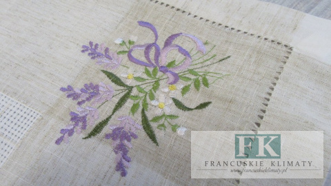 BIEŻNIK SERWETA BLOSSOM LAVENDER 85X85 PROWANSJA SHABBY CHIC VINTAGE LOFT
