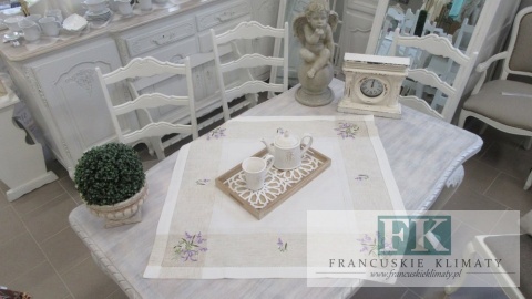 BIEŻNIK SERWETA BLOSSOM LAVENDER 85X85 PROWANSJA SHABBY CHIC VINTAGE LOFT