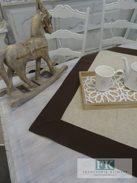 BIEŻNIK SERWETA ASPER 85X85 PROWANSJA SHABBY CHIC VINTAGE LOFT