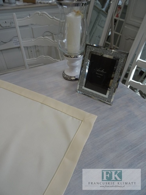 BIEŻNIK SERWETA CLASSIC KREMOWY 85X85 PROWANSJA SHABBY CHIC VINTAGE LOFT