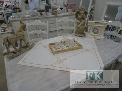 BIEŻNIK SERWETA LEAF GREEN 85X85 PROWANSJA SHABBY CHIC VINTAGE LOFT