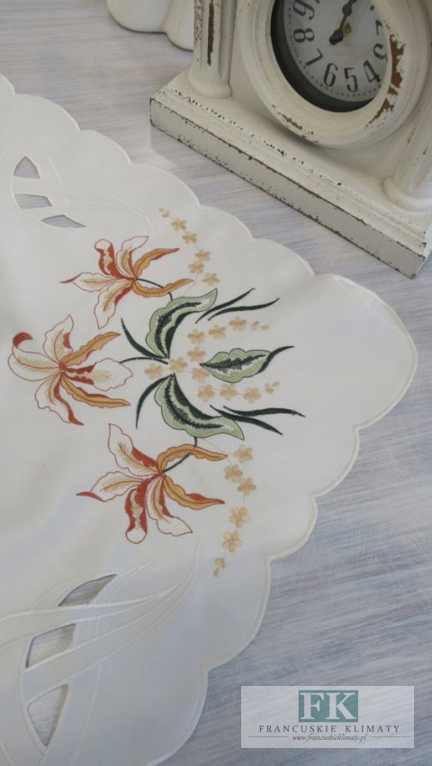 BIEŻNIK SERWETA AMIRA 85X85 PROWANSJA SHABBY CHIC VINTAGE LOFT