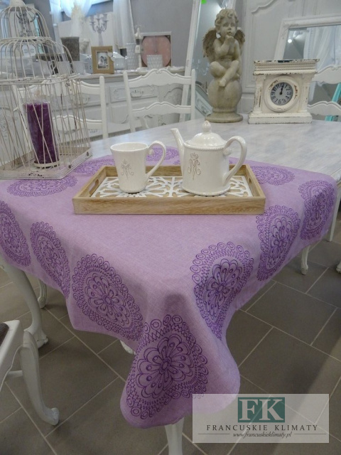 BIEŻNIK SERWETA WHEELS 85X85 PROWANSJA SHABBY CHIC VINTAGE LOFT