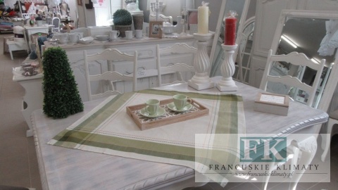 BIEŻNIK SERWETKA BLANCA 85X85 ZIELEŃ PROWANSJA SHABBY CHIC VINTAGE LOFT