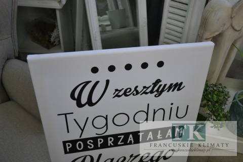 OBRAZ NA PŁÓTNIE 50/90 W ZESZŁYM TYGODNIU ....... BIAŁY