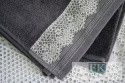 RĘCZNIK 50 X 90 GRAFIT BAWEŁNA 100% KOLEKCJA KORONKA