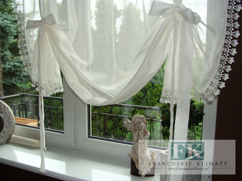 ROLETKA, EKRAN, PANEL BATYST + GIPIURA PROWANSJA SHABBY CHIC