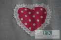 ROLETKA, EKRAN , PANEL MALINOWY- BIAŁY PROWANSJA , SHABBY, SZER 130 CM WYS 130 BATYST , BAWEŁNA KOLEKCJA SERCE