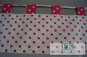 ROLETKA, EKRAN , PANEL MALINOWY- BIAŁY PROWANSJA , SHABBY, SZER 130 CM WYS 130 BATYST , BAWEŁNA KOLEKCJA SERCE