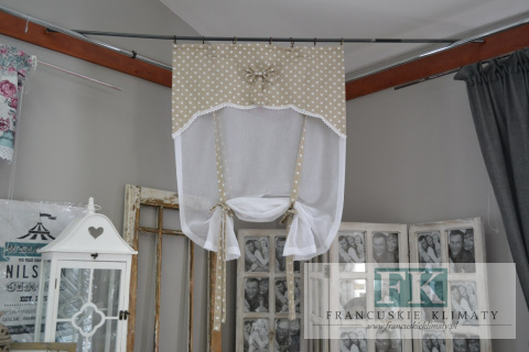 ROLETKA, EKRAN , PANEL PROWANSJA , SHABBY, SZER 80 CM WYS 140 BATYST , BAWEŁNA ROLETKA, EKRAN , PANEL PROWANSJA , SHABBY, SZER 80 CM WYS 140 BATYST , BAWEŁNA